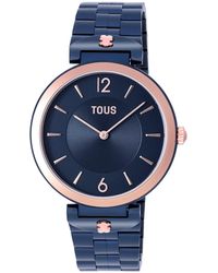 Tous - Orologio analogico con bracciale in acciaio placcato IP in colore blu e acciaio placcato IP color oro rosa S-Band - Lyst