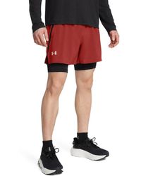 Under Armour - Shorts Launch 2-In-1 Da 13 Cm (5" Da Uomo Squad Squad Riflettente - Lyst