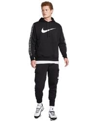 Nike - 2-teiliger Trainingsanzug Repeat Sportbekleidung Hoodie Sweatshirt Jogger Top Weiß Schwarz Baumwolle Größe X-Large - Lyst