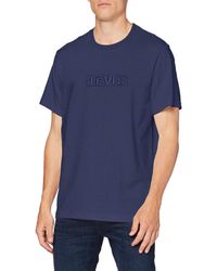 Levi's - Ss Relaxed Fit Tee T-shirt Bt Tonal Emb Reflective Blueprint - Lyst