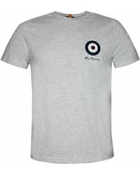 Ben Sherman - S Classic Short Sleeve Target Retro Casual T-shirt S Grey - Lyst