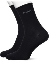 HUGO - Boss 2p Qs Fine Rib Cc W Quarter Socks - Lyst