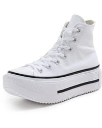 Converse - Sneakers Chuck Taylor all Star Lift Double Stack Bianche da Donna 37.5 - Lyst