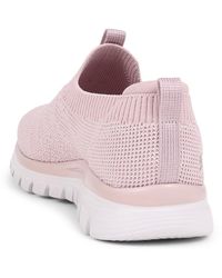 Skechers - Sports Mesh Shoes With Wide D/e Fit - Ladies Stretchy Athletic Footwear - Size Uk 7 / Eu - Lyst