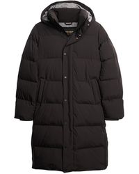 Superdry - Longline Hooded Puffer Coat A4-padded - Lyst