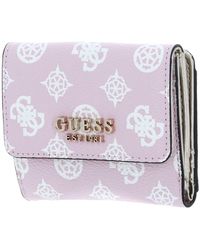 Guess - Laurel Card & Coin Purse Pale Pink Logo - Lyst