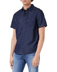 Levi's - Shortsleeve Sunset 1-pocket Standard Shirt Lt Wt Cotton Hemp Rinse - Lyst