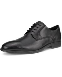 Ecco - Queenstown Plain Toe Tie Black - Lyst
