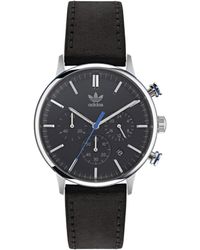 adidas - Black Vegan Leather Strap Watch - Lyst