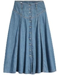 Levi's - Button Frnt Circle Skirt - Lyst