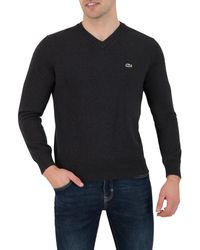 pull lacoste noir homme