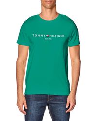 Tommy Hilfiger - Camiseta de ga Corta para Hombre con Cuello Redondo y Logotipo Tommy - Lyst