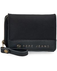 Pepe Jeans - Morgan Portefeuille avec Porte-Monnaie Noir 10 x 8 x 3 cm Polyester et PU by Joumma Bags - Lyst