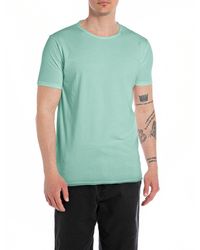 Replay - T-Shirt à ches Courtes et Col Rond - Lyst