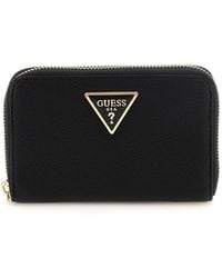 Guess - Laurel II SLG Medium Zip Around Wallet Black - Lyst