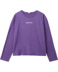 Benetton - T-shirt M/l 30963m04s Pajama Top - Lyst