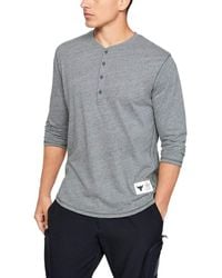 Under Armour - Project Rock 3/4 Sleeve S Henley Fitness Top - Lyst