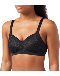 Triumph - Delicate Doreen N Non-wired Floral Everyday Bra, Black, 38f - Lyst
