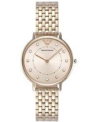 Emporio Armani - Quarz Uhr mit Edelstahl Armband AR11062 - Lyst