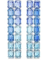 Swarovski - Boucles d'oreilles clip millenia, taille octogonale, dégradé de couleur, longues - Lyst