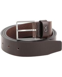 Calvin Klein - Formal Leather Belt 3.5CM W100 Dark Brown - Lyst