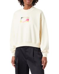 Calvin Klein - Sweatshirt Illuminated Box Logo Crew Neck ohne Kapuze - Lyst