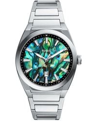 Fossil - Everett Three-hand Date Stainless Steel Watch - Lyst