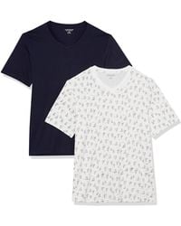 Amazon Essentials - Camiseta de ga Cuello en Pico y Corte Recto Hombre - Lyst
