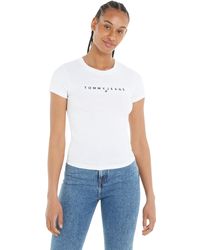 Tommy Hilfiger - Tommy Jeans Tjw Slim Linear Tee Ss Ext S/s T-shirts - Lyst
