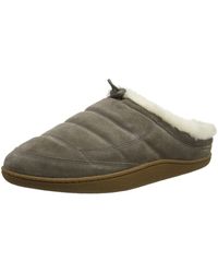 Clarks - Pilton Mule Suede Slippers In Stone Standard Fit Size 11 - Lyst