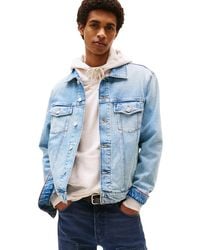 Tommy Hilfiger - Uomo Giacca in Jeans Ryan con Taschini sul Petto - Lyst