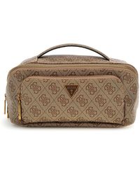 Guess - Toilettas Met Logo 4g Jeans - , Beige - Lyst