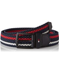 Tommy Hilfiger Denton Elastic Stripe 3.5 Ceinture - Bleu