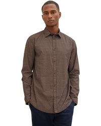 Tom Tailor - Regular Fit Hemd mit Muster aus Baumwolle - Lyst