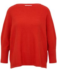 S.oliver - Weicher Pullover mit Struktur und 3/4-Fledermausärmeln rot 44 - Lyst