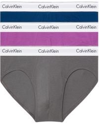 Calvin Klein - 3er Pack Hip Briefs Unterhosen Baumwolle mit Stretch - Lyst