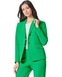 Kasper - Plus Size Crepe Two Bttn Notch Collar Jacket - Lyst