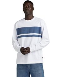 G-Star RAW - Placed Stripe Boxy Long Sleeve T-Shirts - Lyst