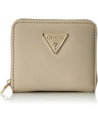 Guess - Portefeuille ECO GEMMA SLG SMALL ZIP AROUND en couleur rose clair - Lyst