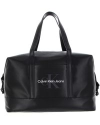 Calvin Klein - CKJ Monogram Soft Duffle Bag Black - Lyst