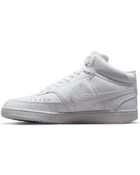Nike - Court Vision Cd5466-105 Mid Fashion Chaussures décontractées Blanc/rouge Taille 45 - Lyst
