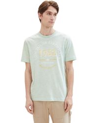 Tom Tailor - Basic T-Shirt mit Logo-Print - Lyst
