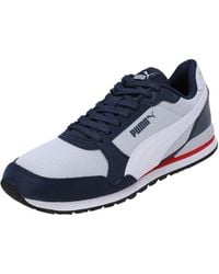 PUMA - Erwachsene ST Runner v2 Mesh-Sneakers 41Silver Mist White Club Navy for All Time Red Black Gray Blue - Lyst