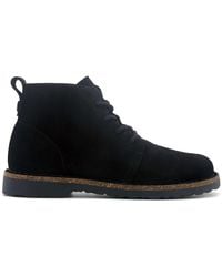 Birkenstock - Uppsala Mid Suede Leather Black Boots 5.5 Uk - Lyst