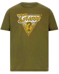 Guess - T-Shirt Uomo Maglia Cotone Jersey Stretch Logo Triangolo M4RI06I3Z14 Taglia L Colore Principale Verde - Lyst