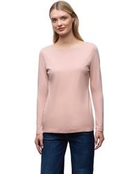 Street One - Basic Langarmshirt Faded Rose 44 - Lyst