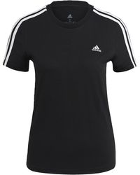 adidas - Loungewear Essentials Slim 3-stripes T-shirts - Lyst
