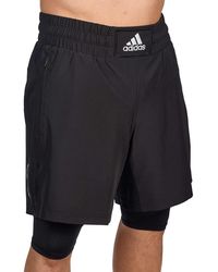 adidas - 's Boxwear Tech-shorts With Inner Tights - Lyst