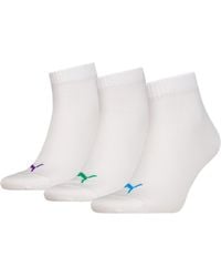 PUMA - Quarter Plain Socks 3 Pack - Lyst