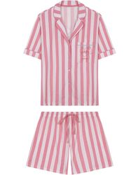 Women'secret - Nachthemd Pyjama Kort 100% Katoen Roze Buurman Blond - Lyst